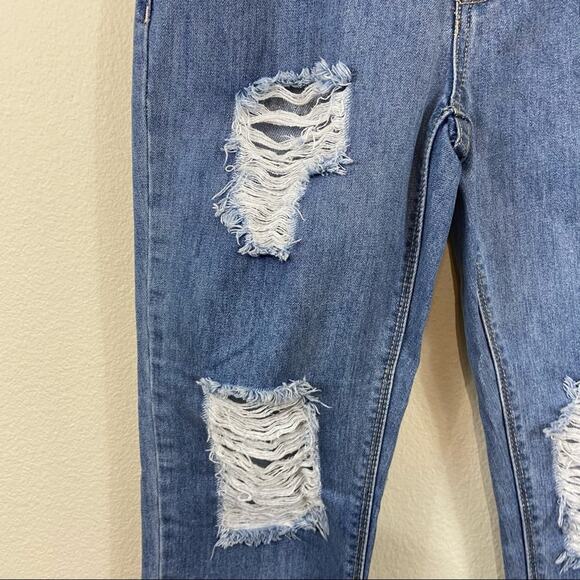 Blue Faith | Distressed Straight Leg Jeans Sz 5 - Picture 5 of 6